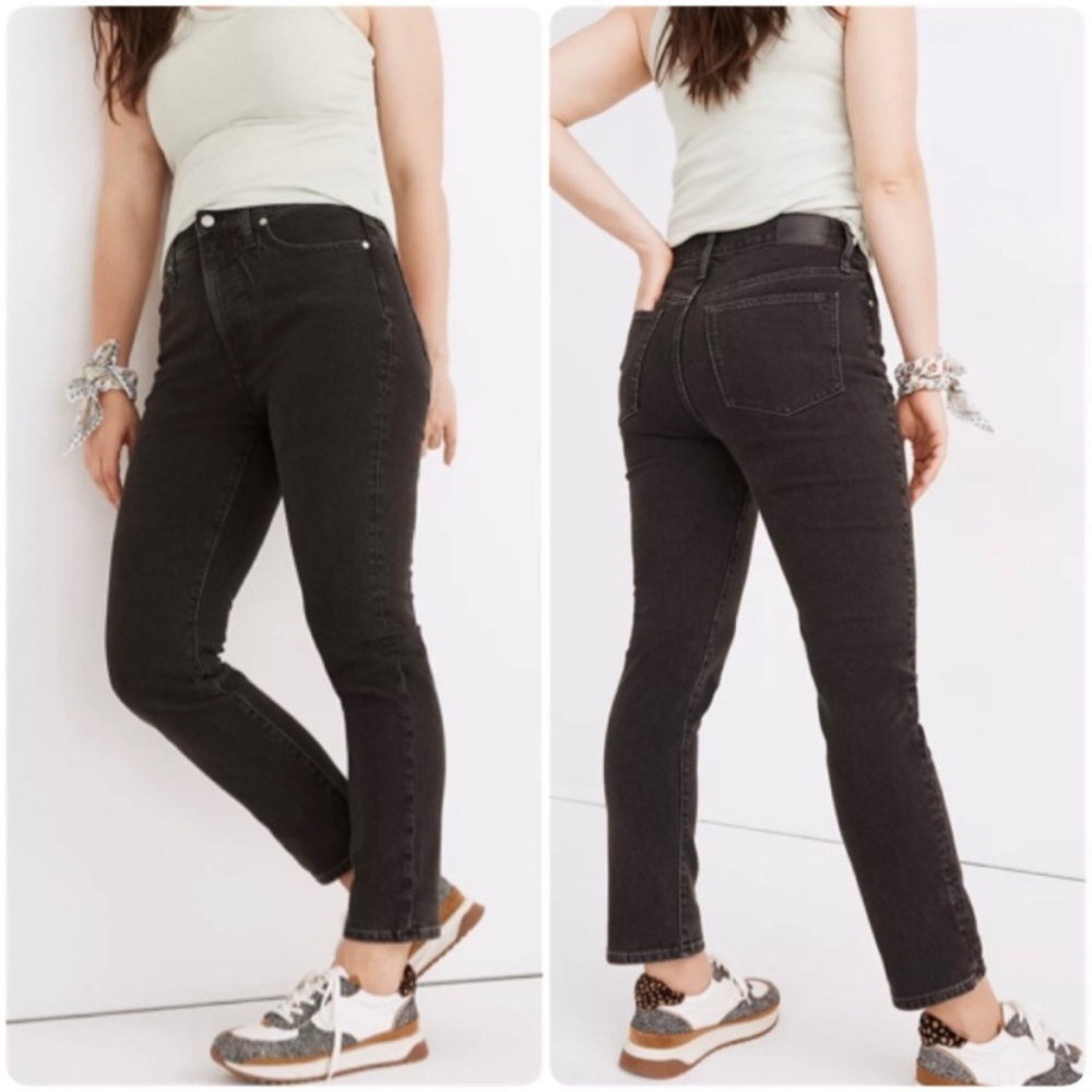 Madewell The Perfect Vintage Jean High Rise Straight Leg Mom Jeans Lunar Wash 28
